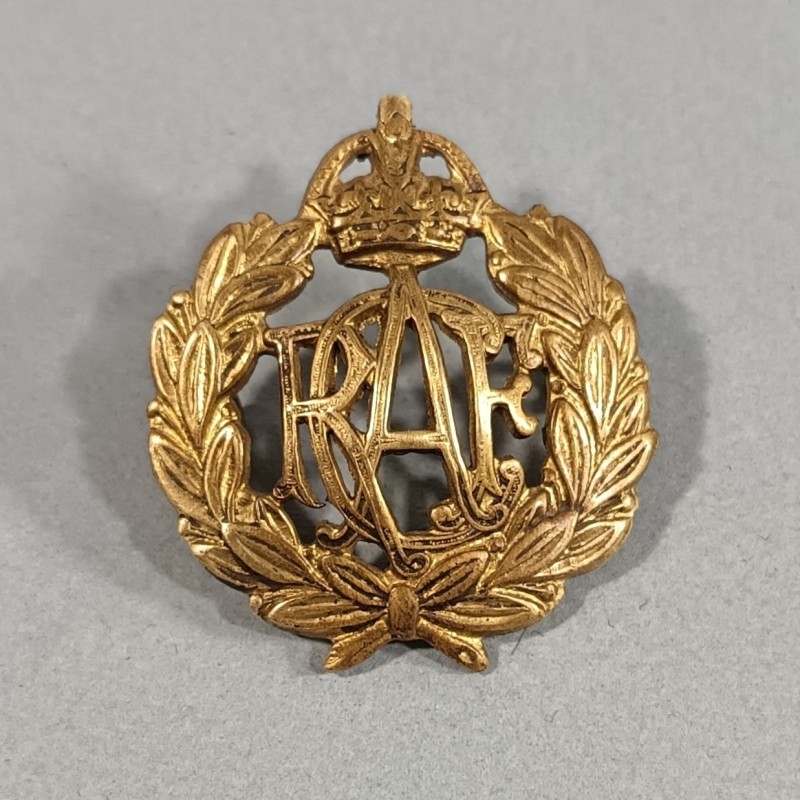 CANADA INSIGNE DE CASQUETTE RCAF ROYAL CANADIAN AIR FORCE FABRICATION ANCIENNE SECONDE GUERRE WW2